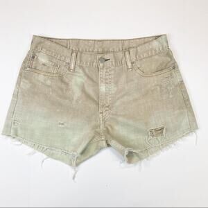 Levi’s 514 Cut Off Bleached Distressed Shorts Sz L
